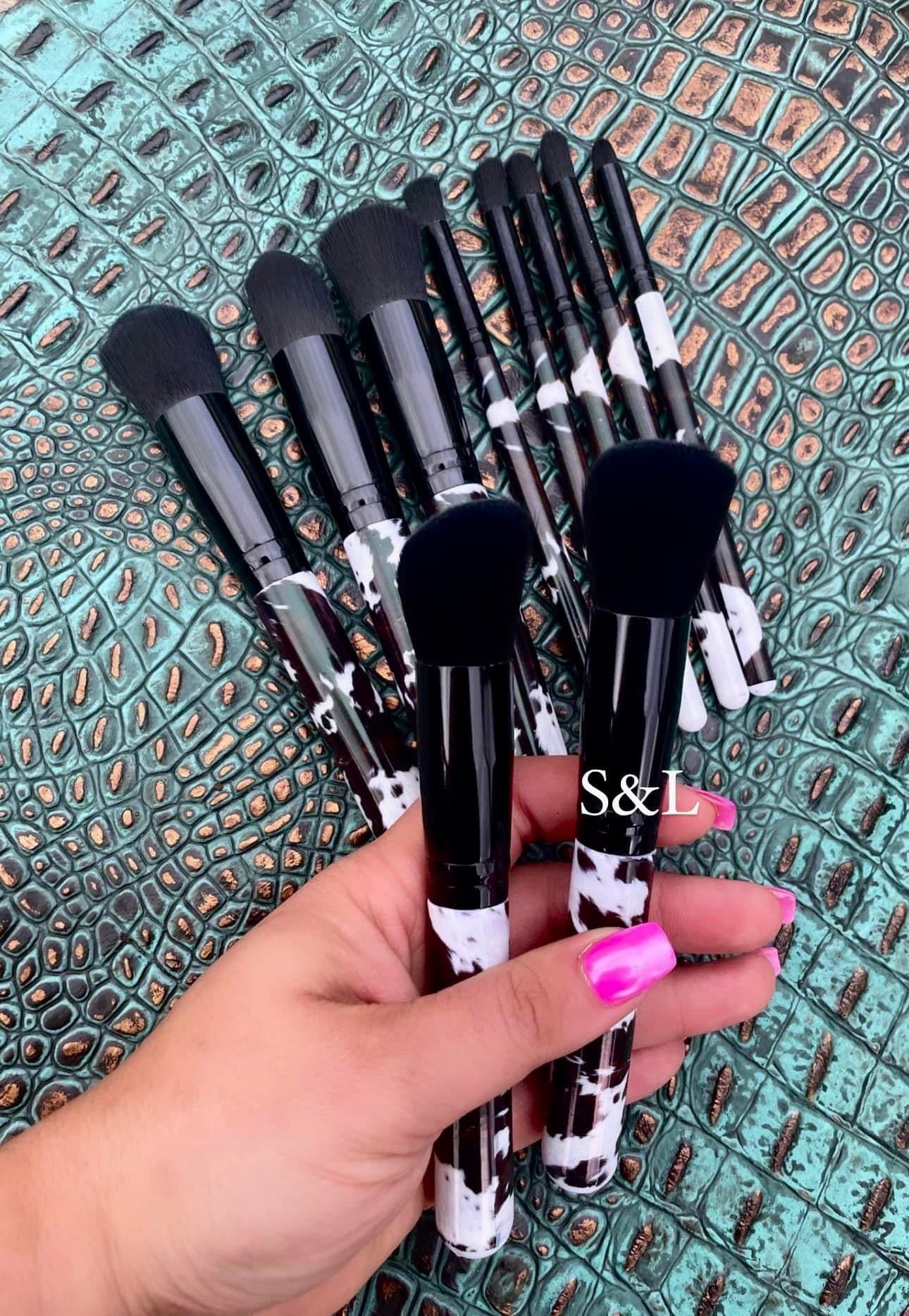 Cow print brush set 10pc preorder * will arrive the end of April MOQ 4