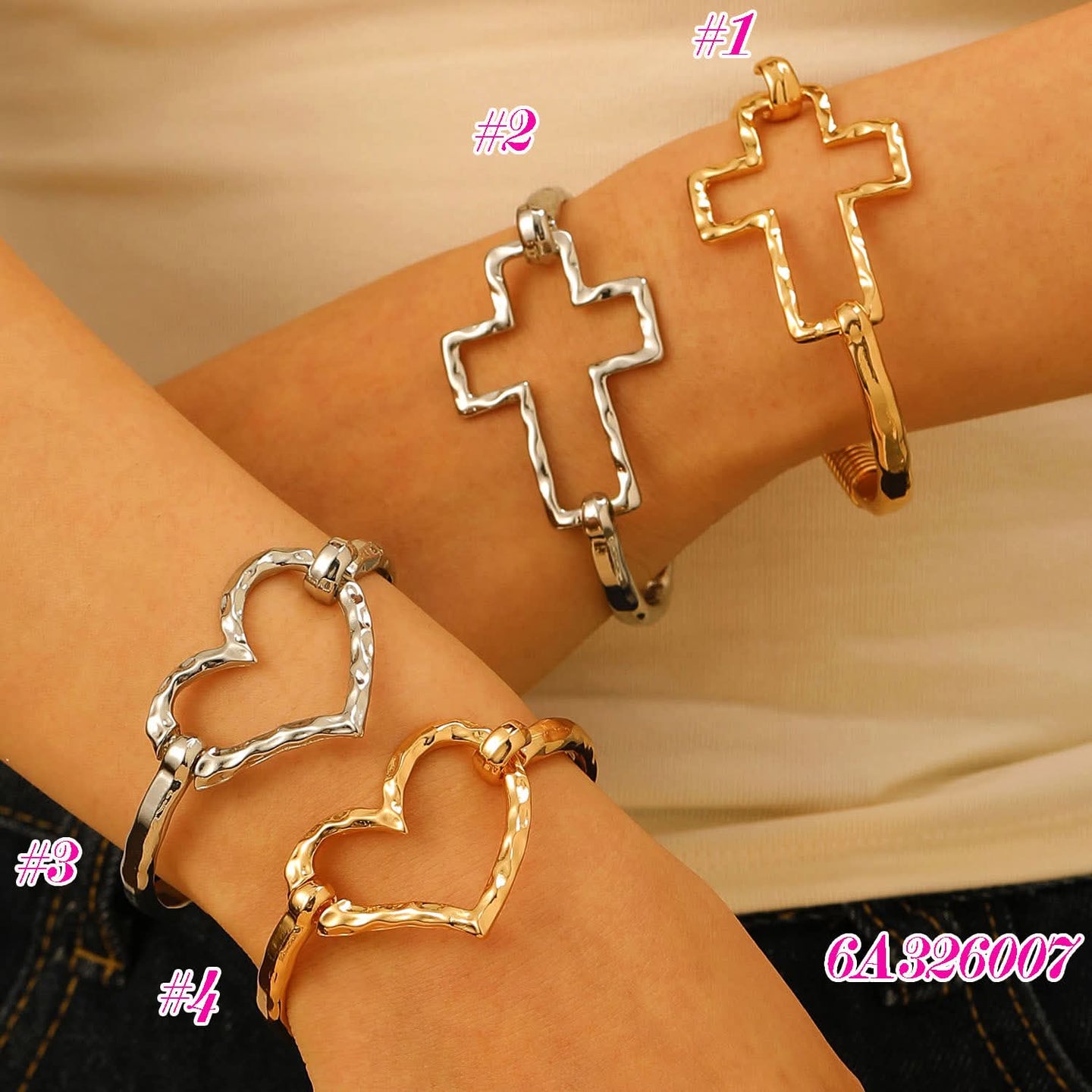 Bracelets cross&heart (early May)
