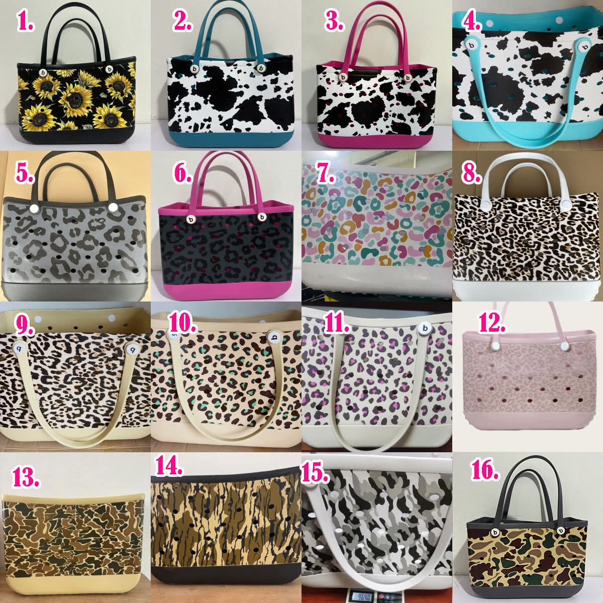 RUBBER TOTES (EARLY MAY) MEDIUM SIZE (if shipping calculates wrong we will reach out before shipping)