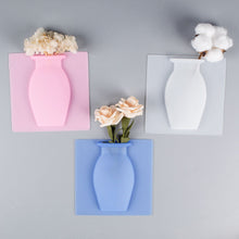 Stick on silicone flower vases