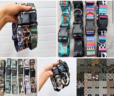 Custom pet collars (please leave in the note to sellers box the color & size) will arrive END MAY*