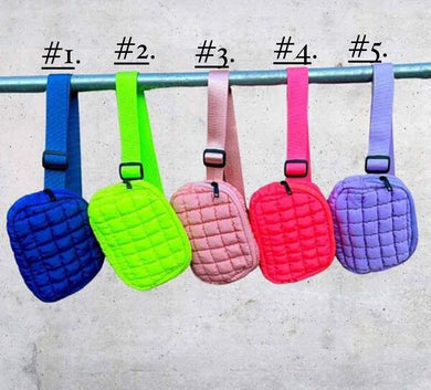 Quilted crossbody sling bags preorder * will arrive early July