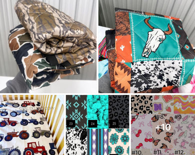 Custom Print Quilt Blankets (preorder will arrive early September ) *Please leave order details in the note to sellers box