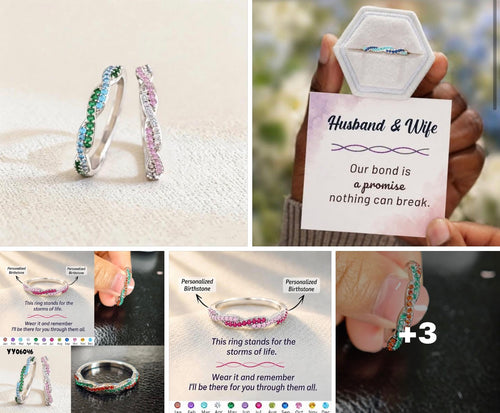 Personalized birthstone rings (end September)leave order details in the note to sellers box