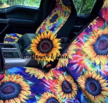 Tie dye sunflower seat cover *set of 2*