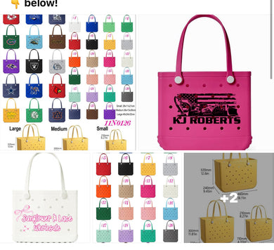 Custom logo Eva bags early JULY eta* if shipping calculates wrong will reach out before shipping — (Copy)