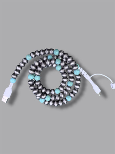 New style turquoise phone chargers beaded * eta may