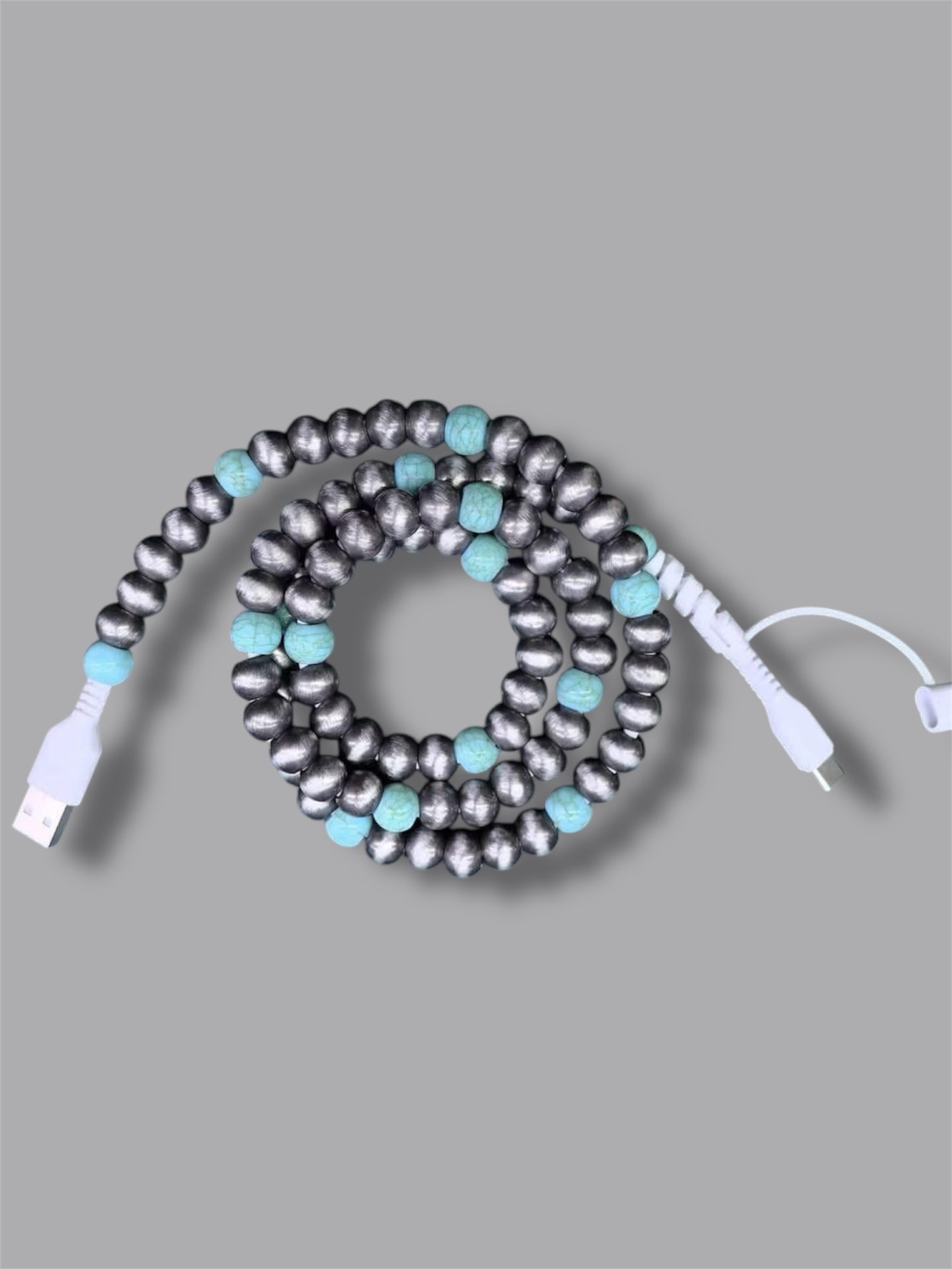 New style turquoise phone chargers beaded * eta may